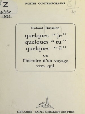 cover image of Quelques "je", quelques "tu", quelques "il"